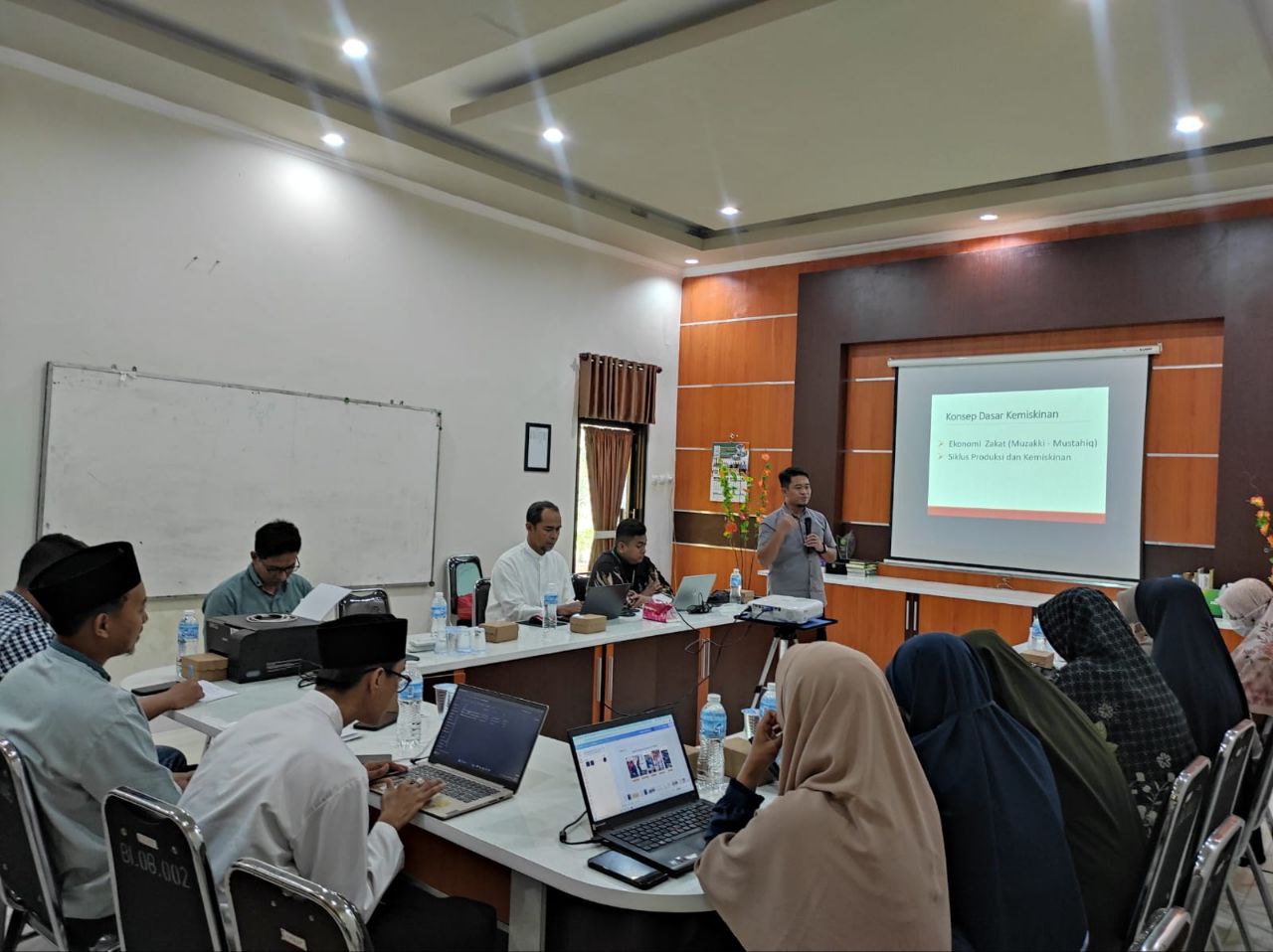 Woman holding donation box