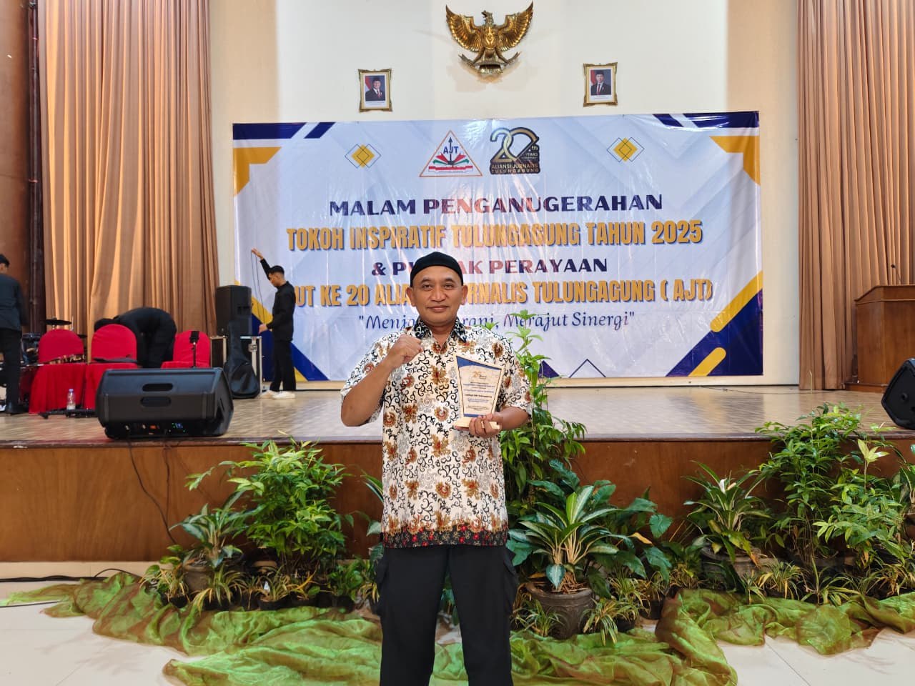 Woman holding donation box