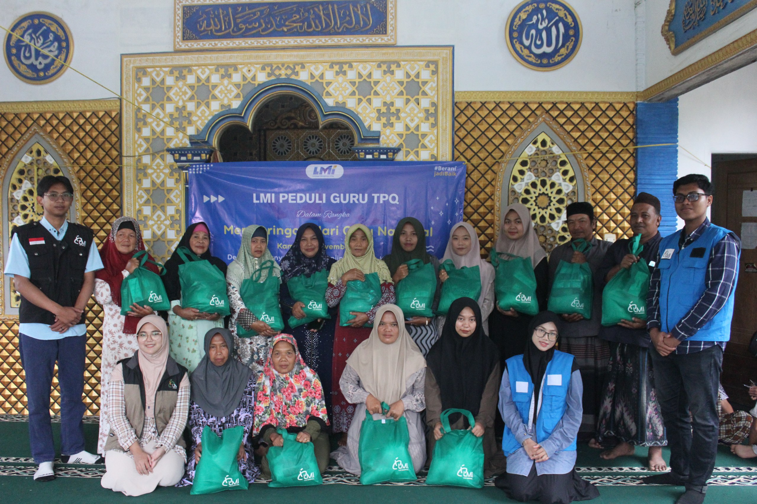 Woman holding donation box