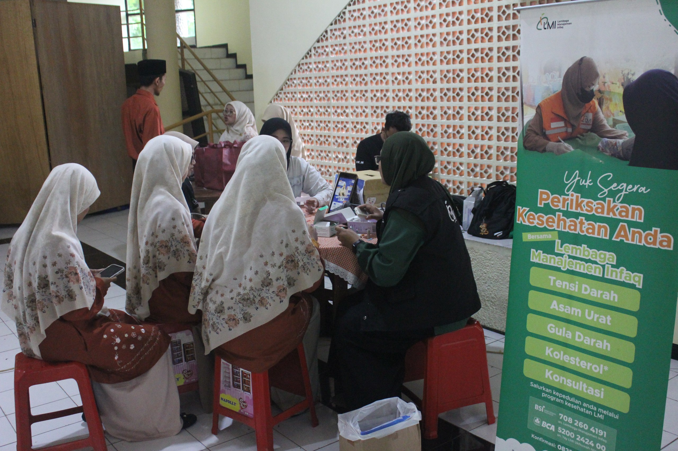 Woman holding donation box