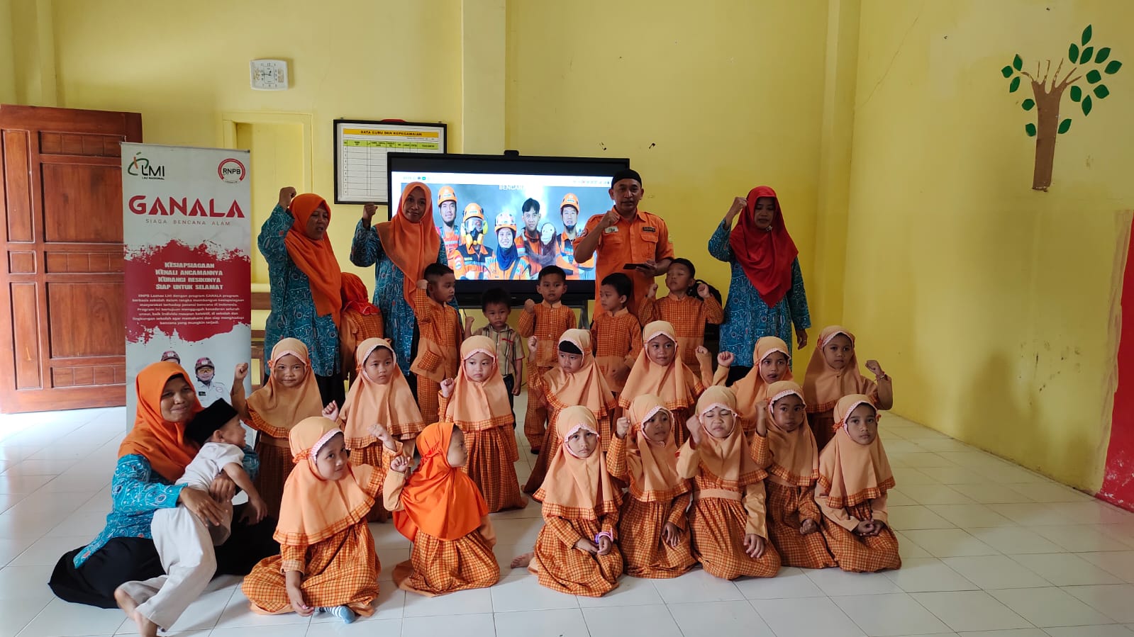 Woman holding donation box