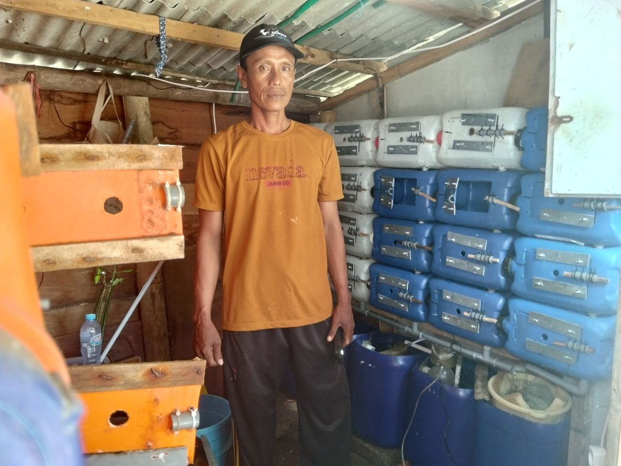 Woman holding donation box