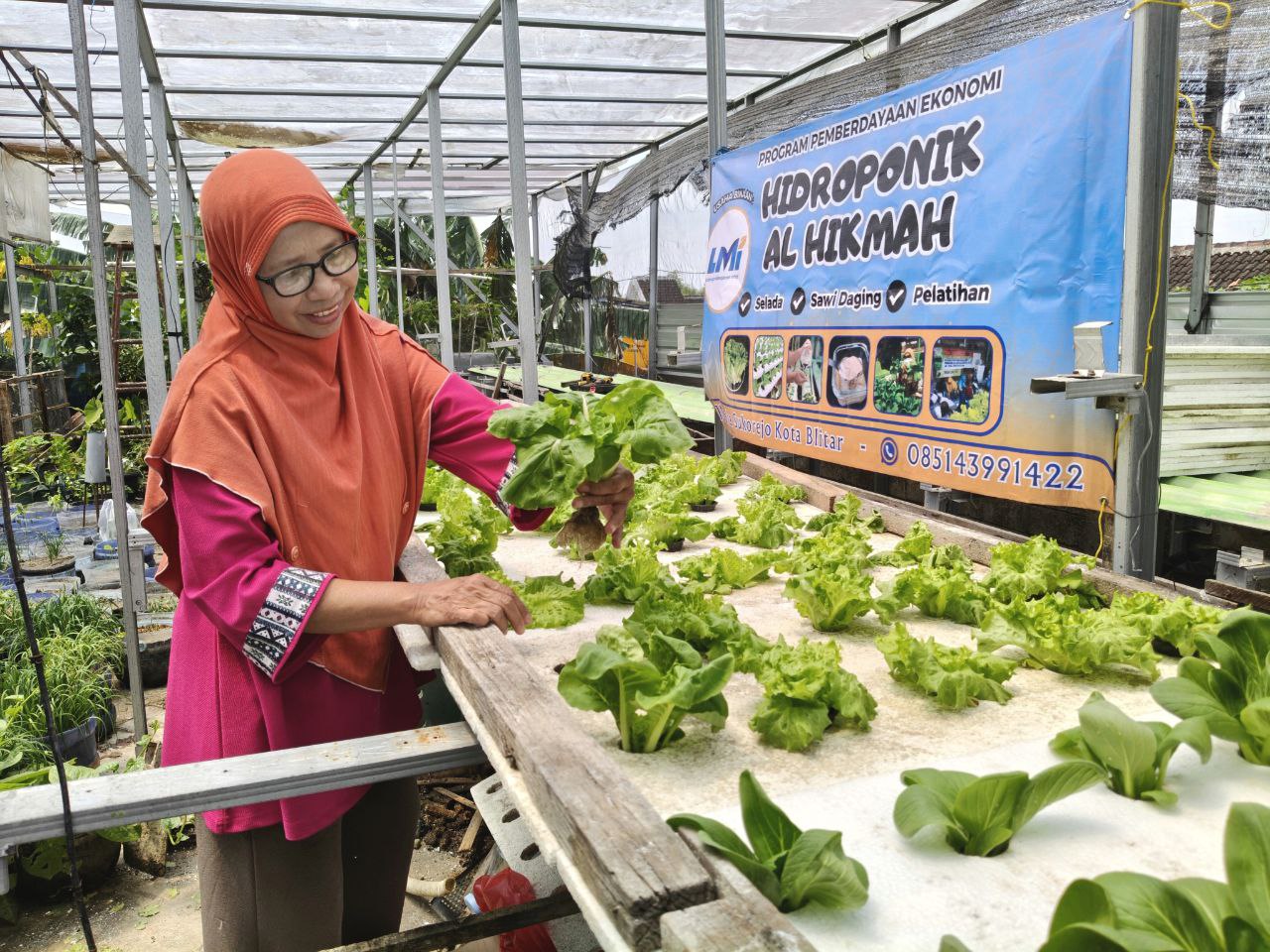 Woman holding donation box