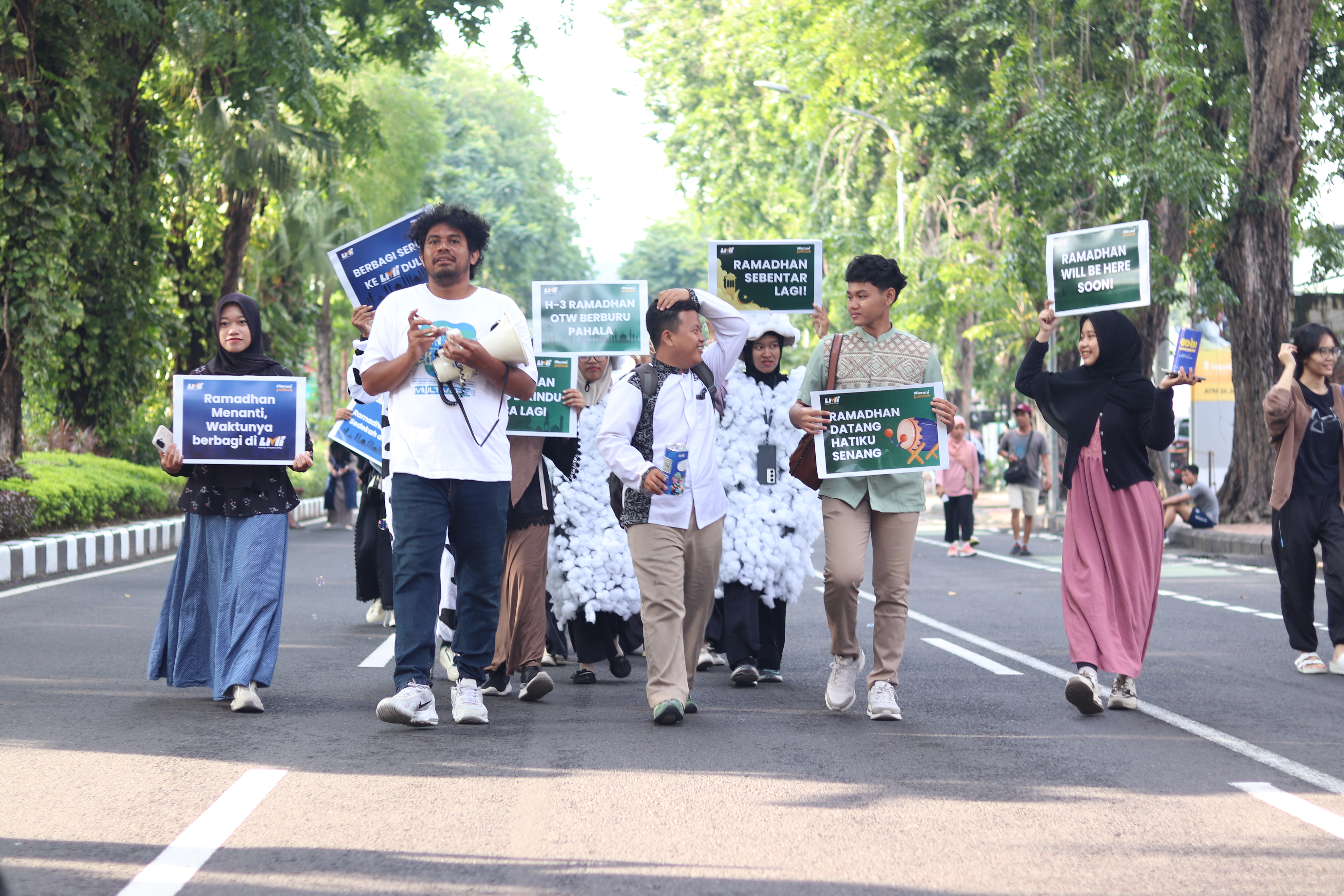 Woman holding donation box