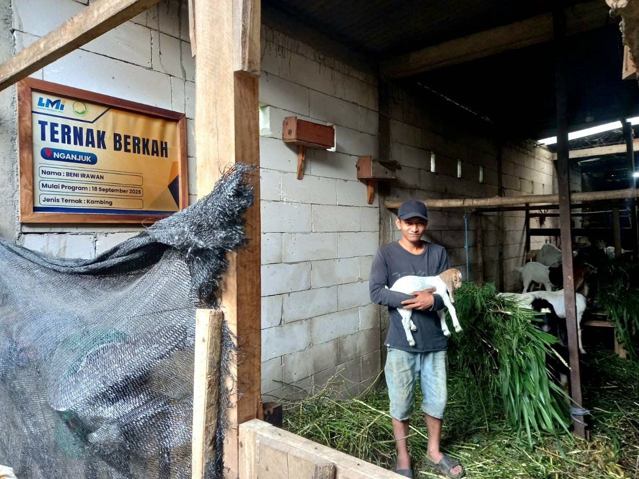 Woman holding donation box