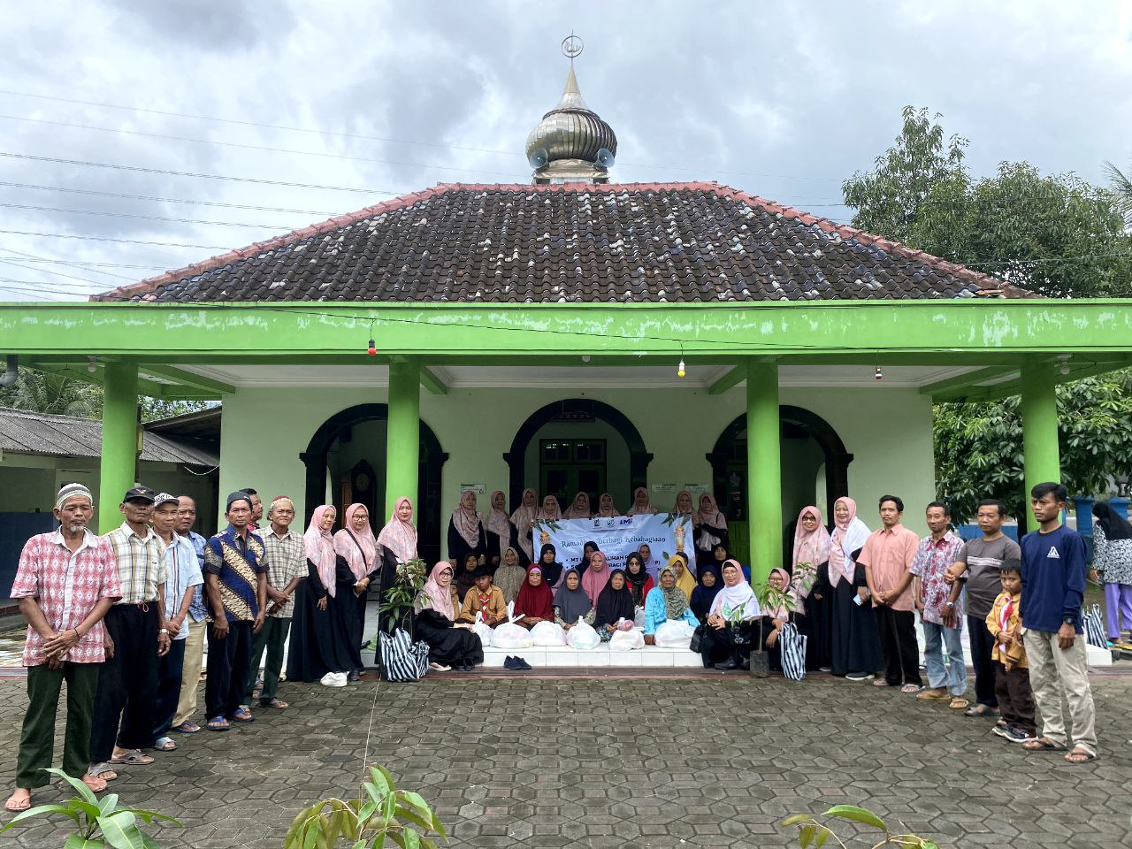 Woman holding donation box