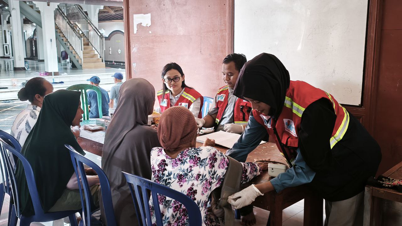 Woman holding donation box