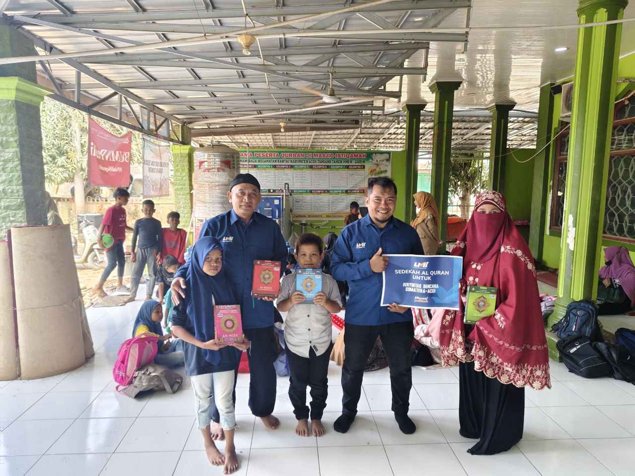Woman holding donation box