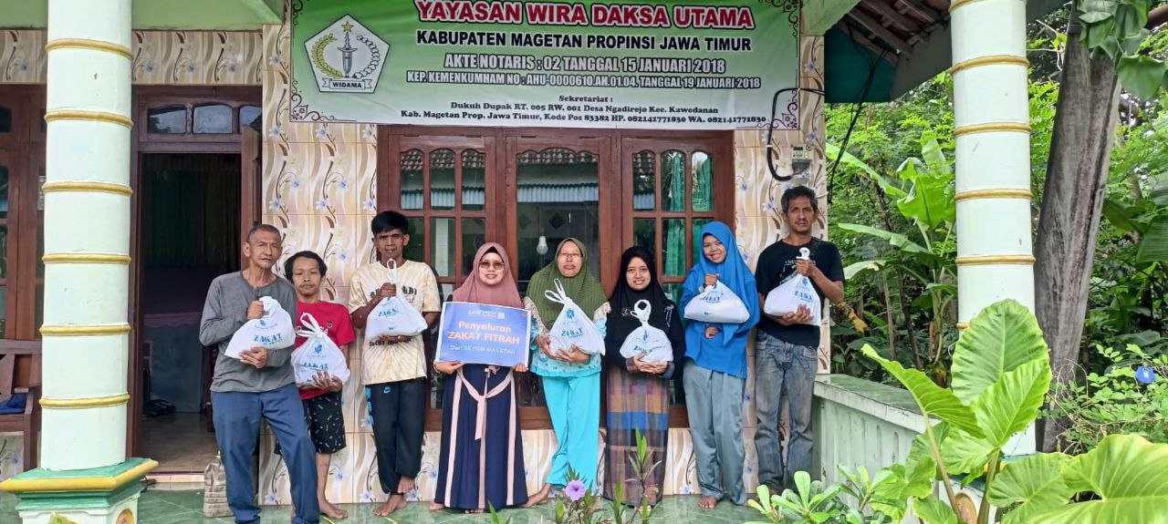 Woman holding donation box
