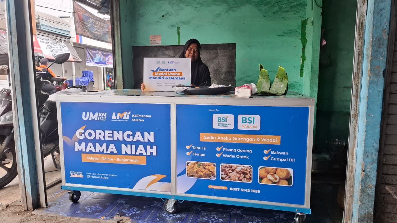 Woman holding donation box