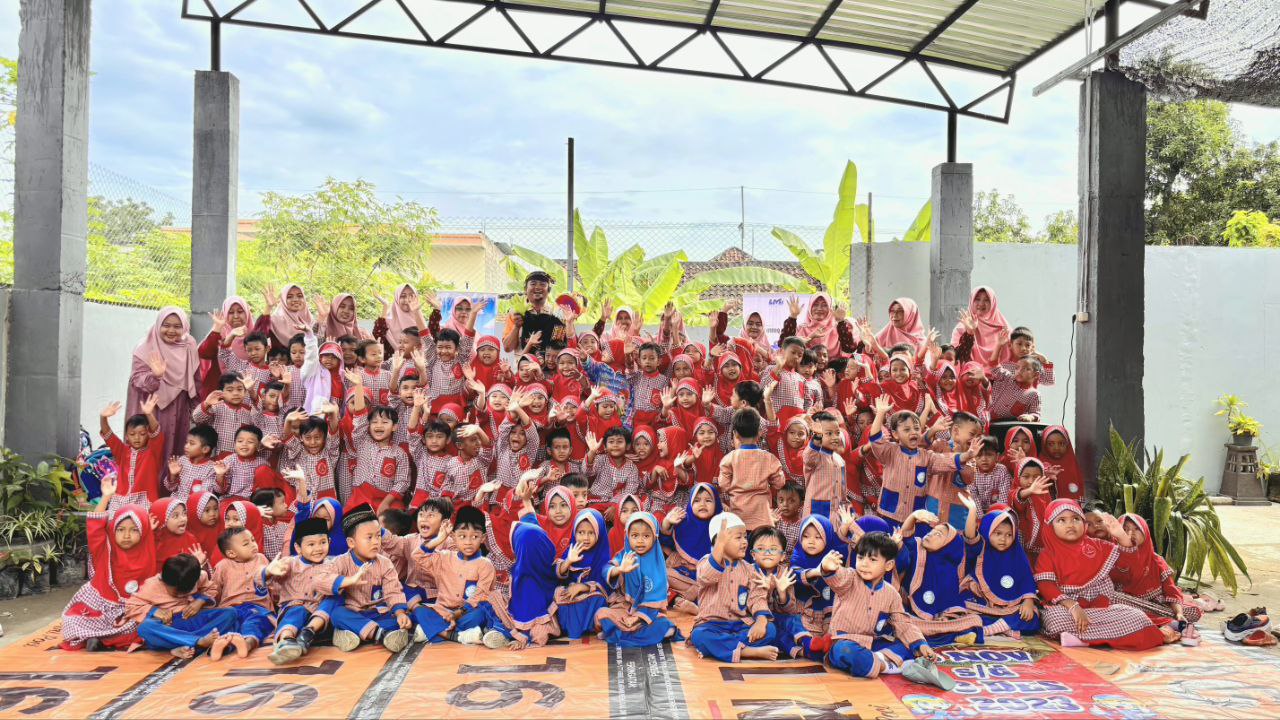Woman holding donation box