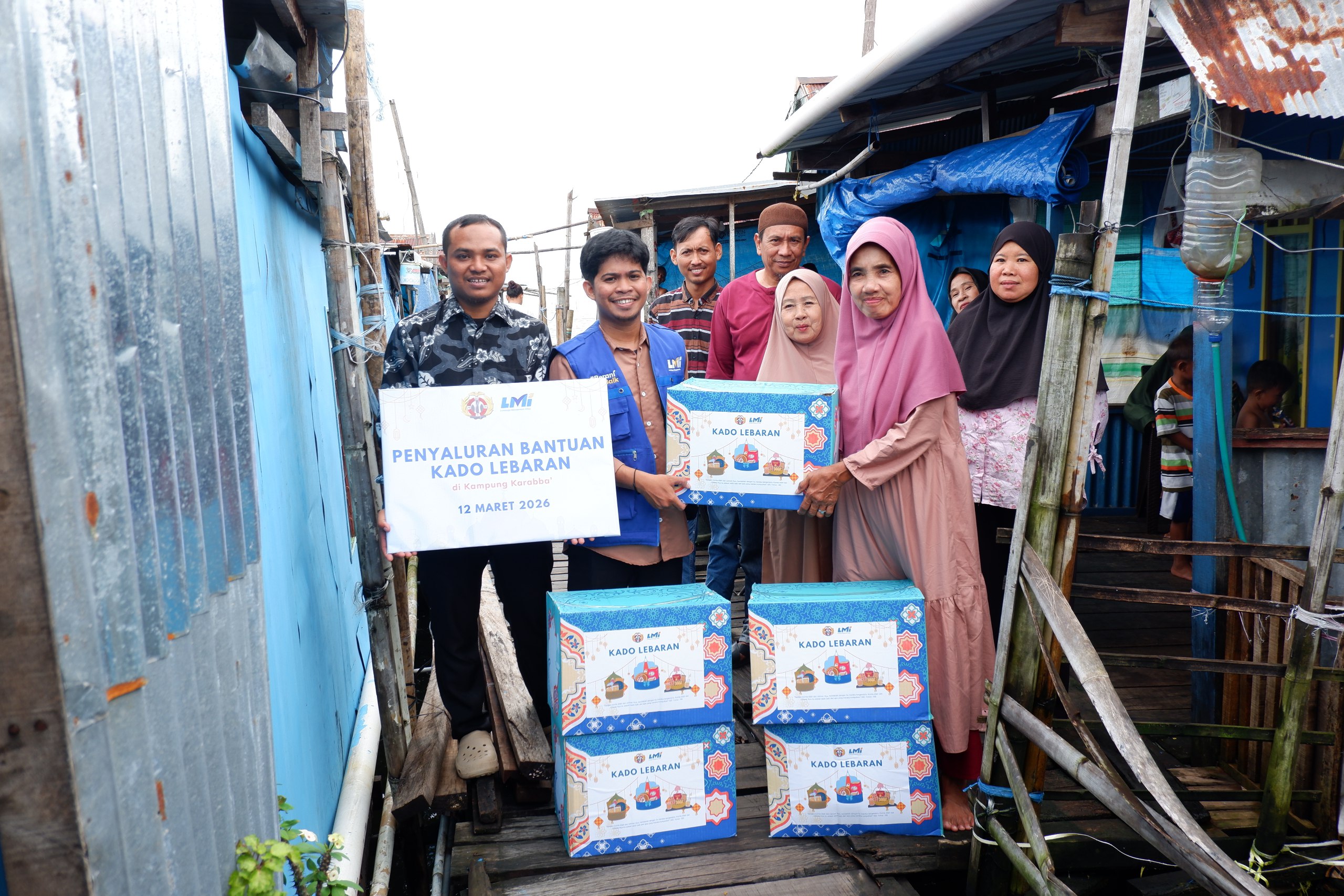 Woman holding donation box