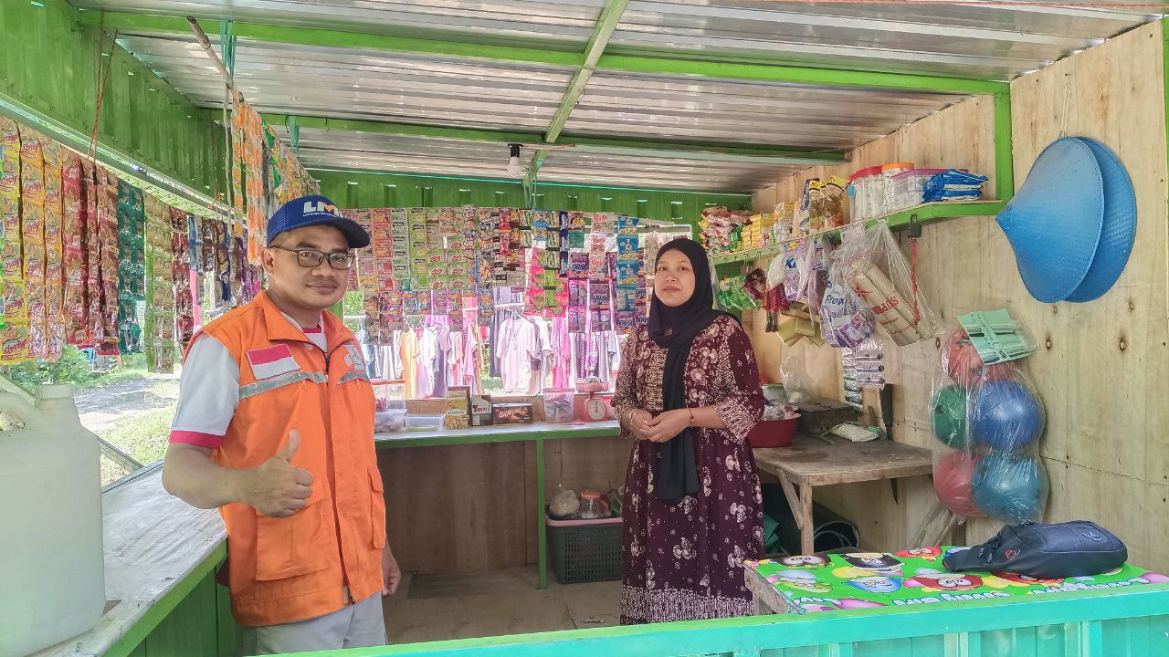 Woman holding donation box