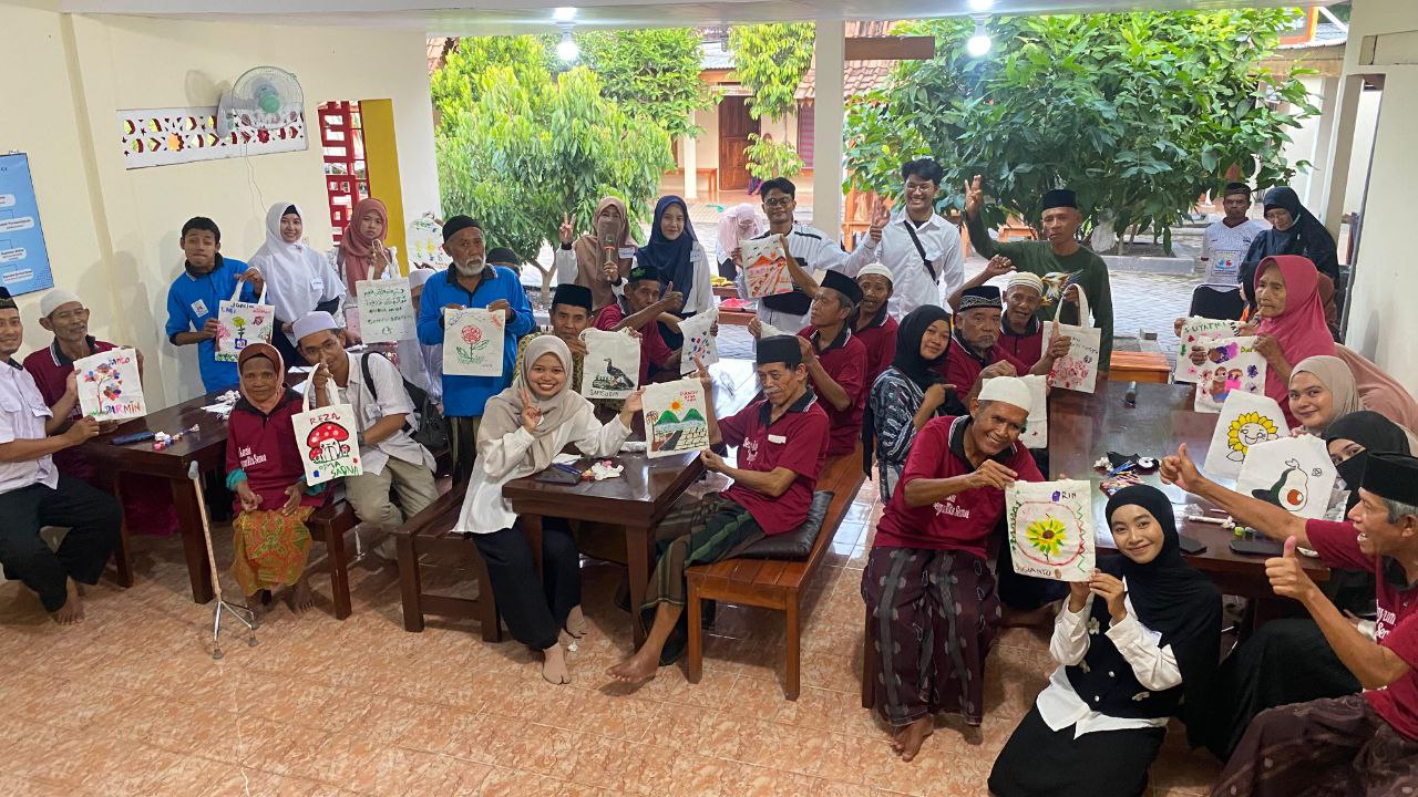 Woman holding donation box