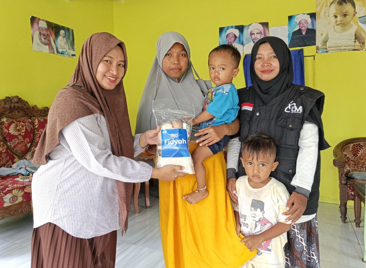 Woman holding donation box