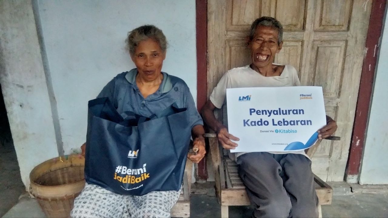 Woman holding donation box