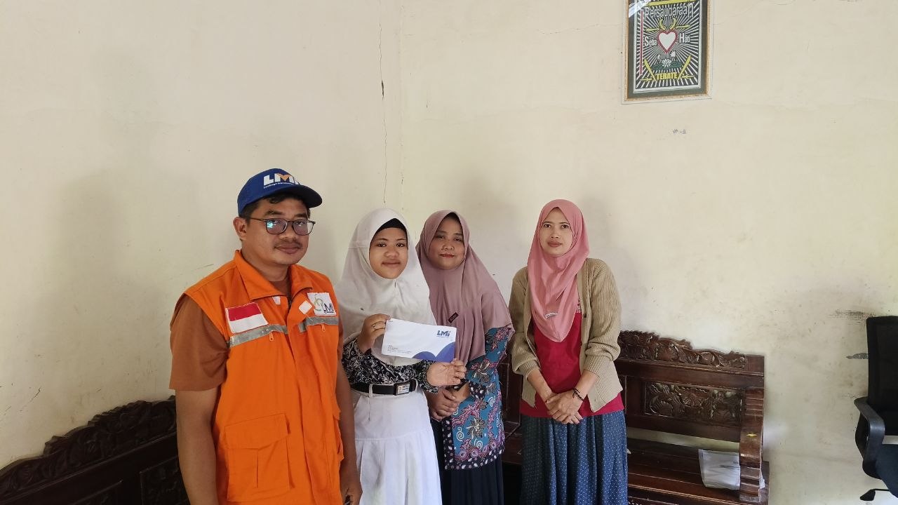 Woman holding donation box