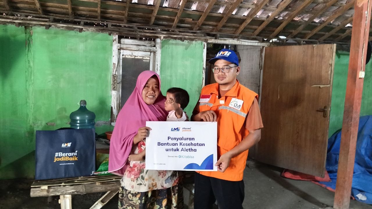 Woman holding donation box