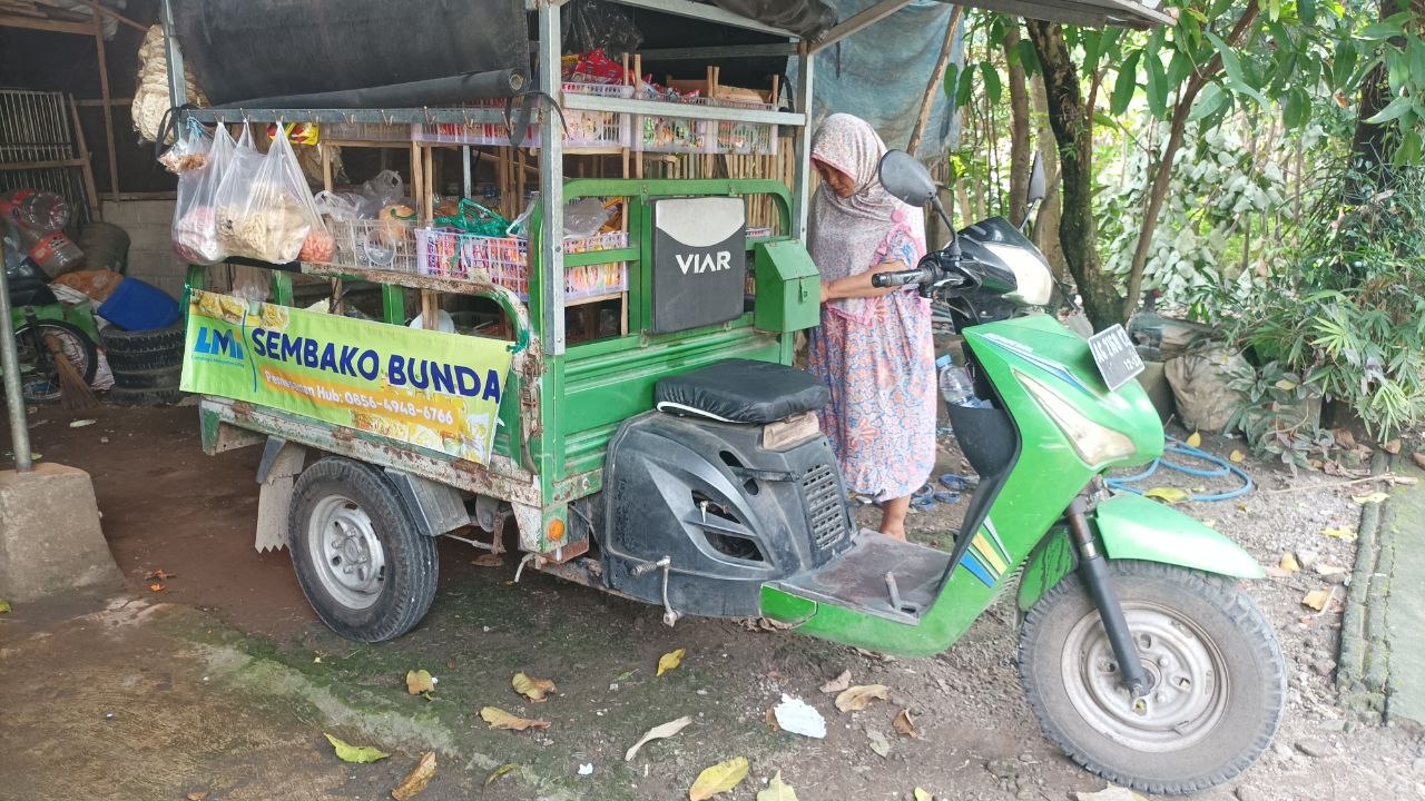Woman holding donation box