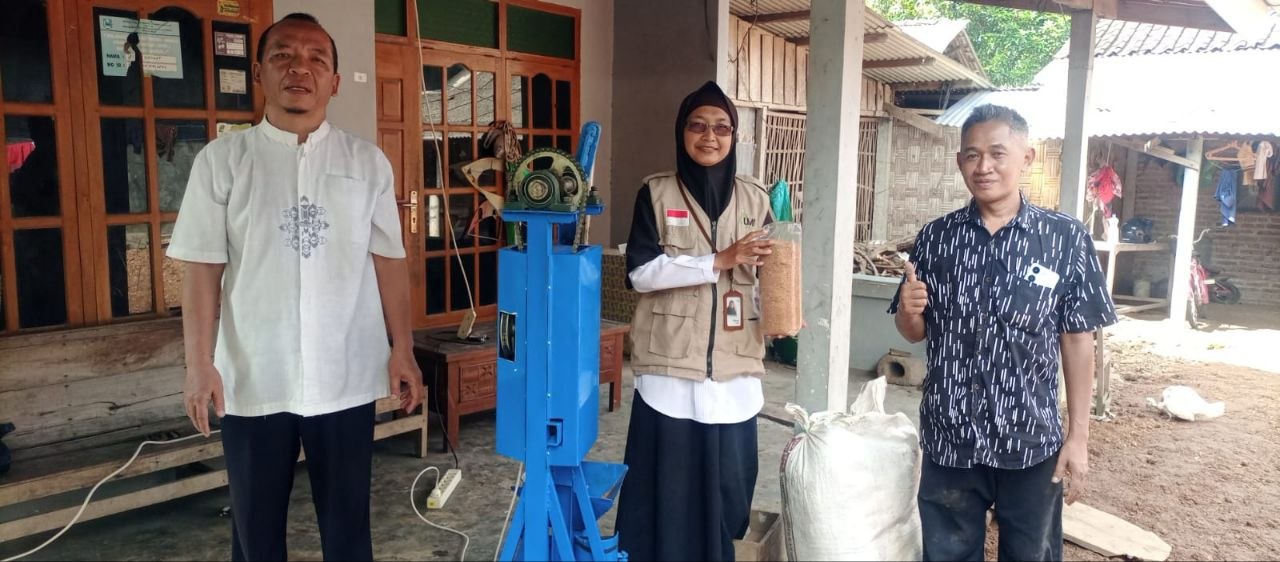 Woman holding donation box