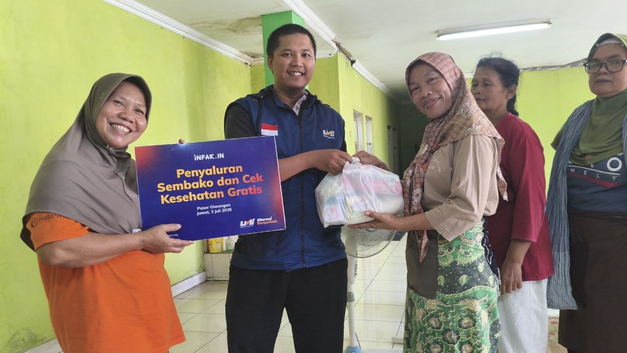 Woman holding donation box