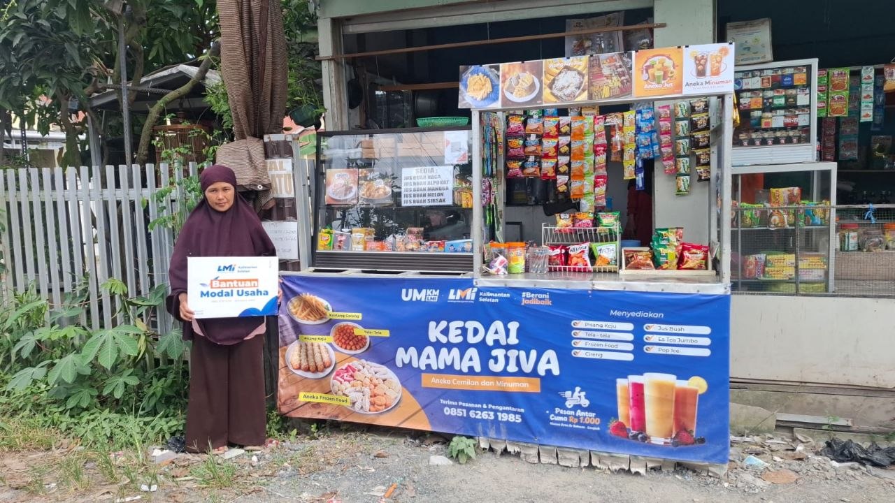Woman holding donation box
