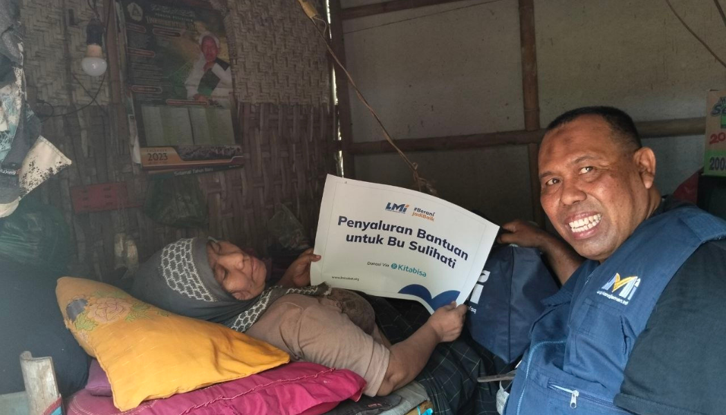 Woman holding donation box