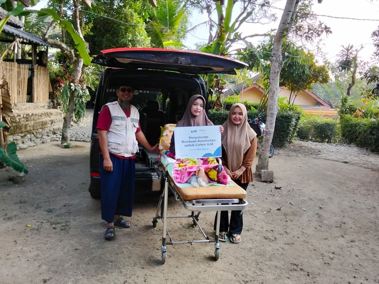 Woman holding donation box