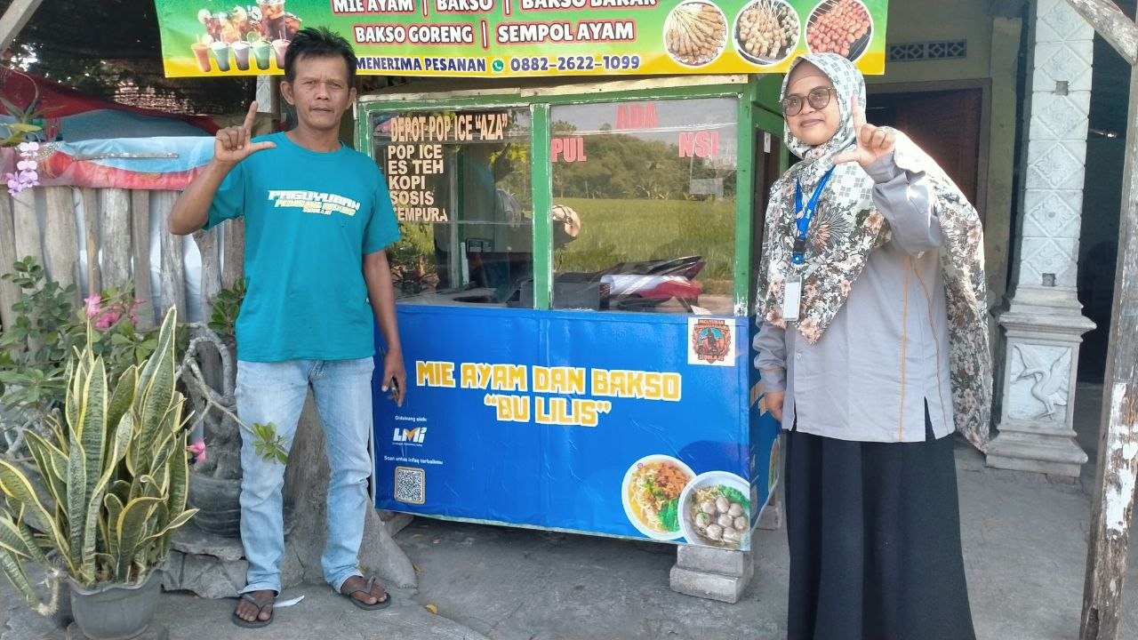 Woman holding donation box