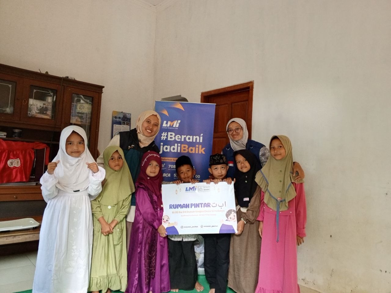 Woman holding donation box