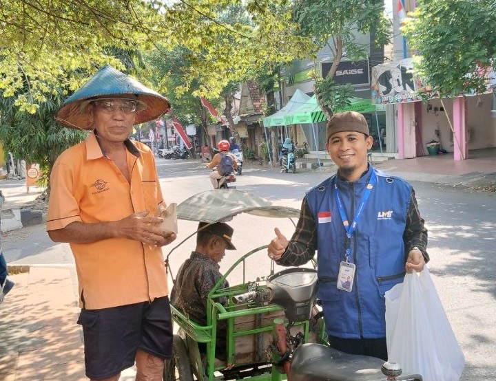 Woman holding donation box
