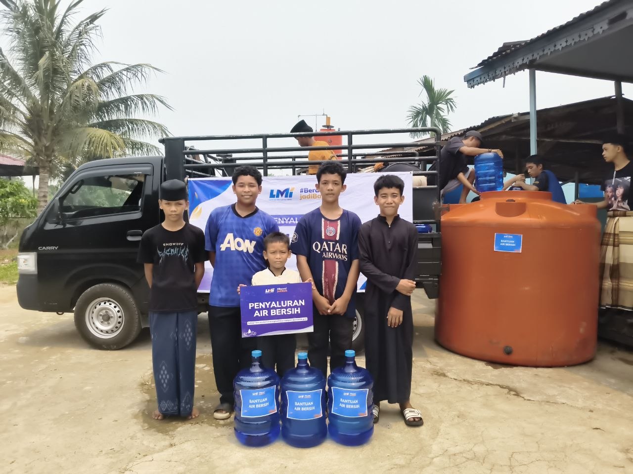 Woman holding donation box