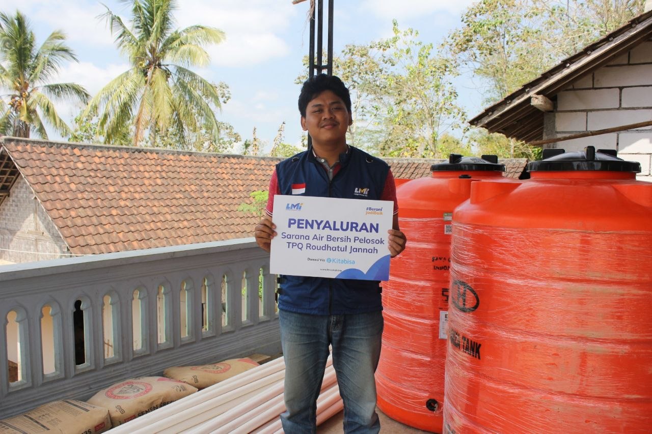 Woman holding donation box