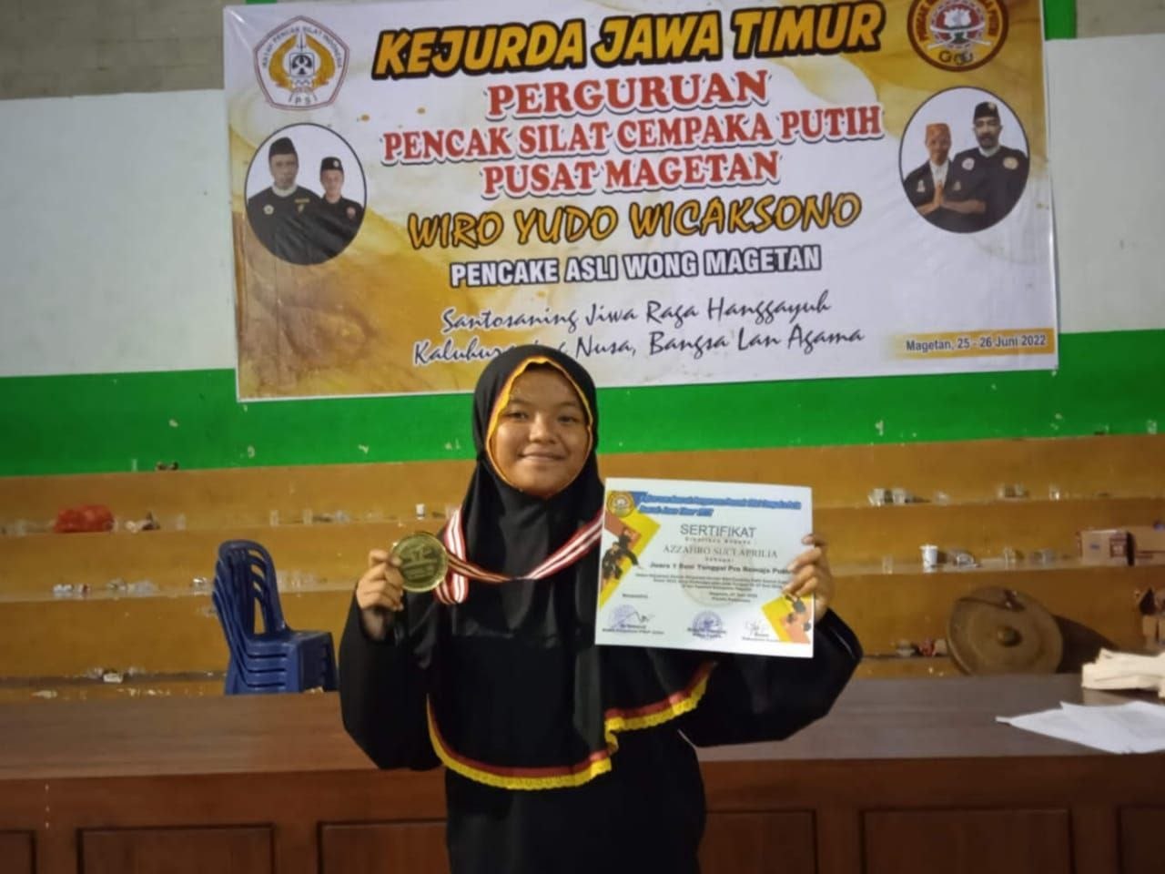Woman holding donation box